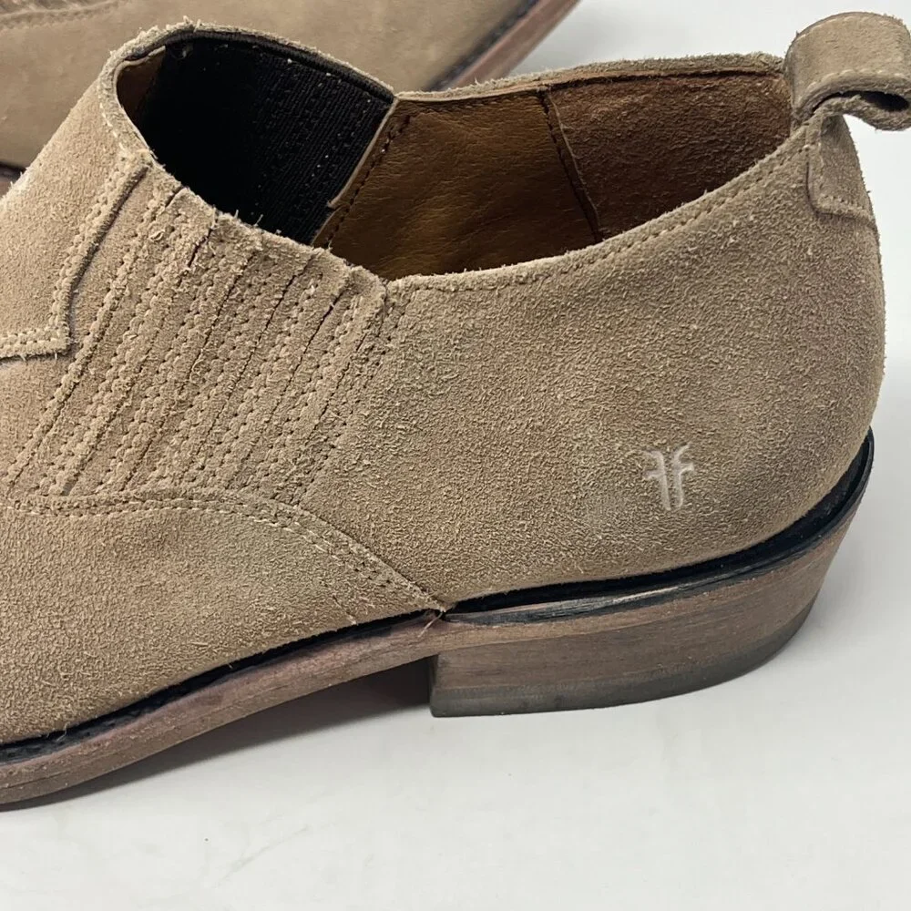 FRYE Billie Shootie booties 8 shoes taupe suede western women